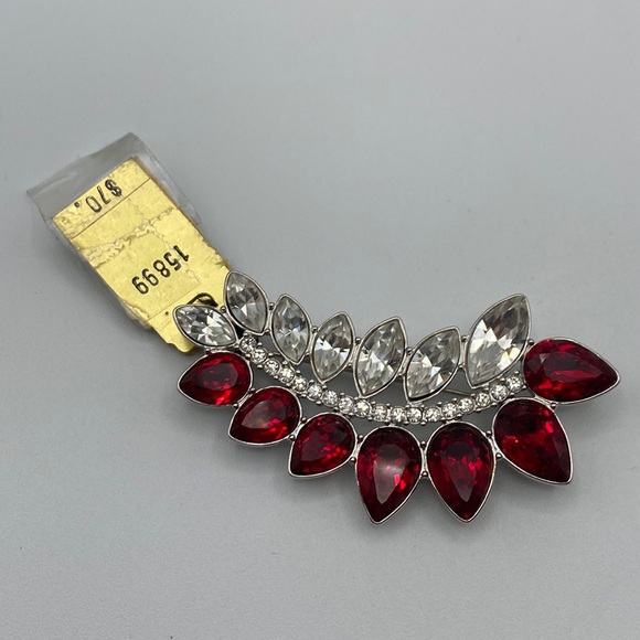 Yves Saint Laurent Jewelry - Vintage YSL Yves St. Laurent Rhinestone Brooch Excellent Condition 1980